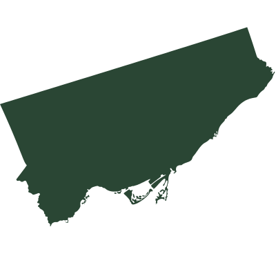 Toronto map green